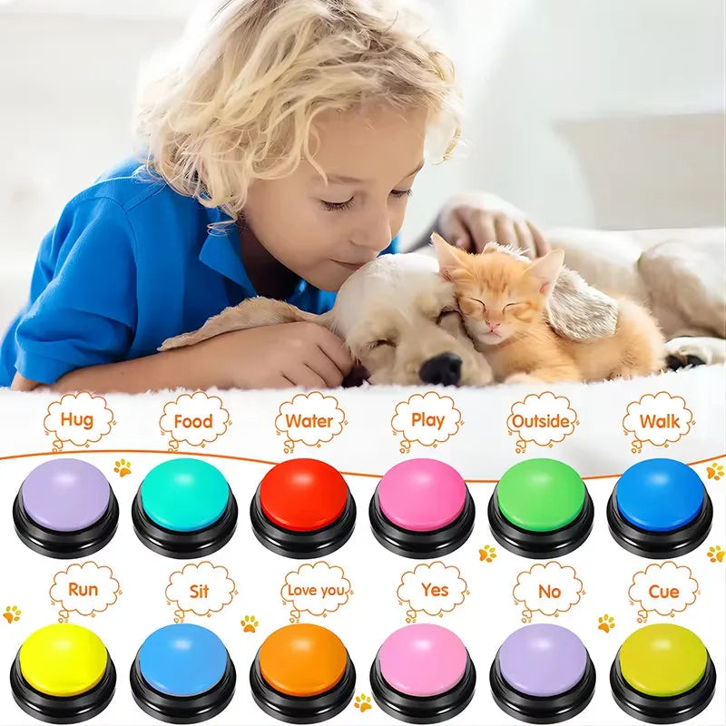 Dog Communication Buttons Voice Recording Button for Pet Training Buzzer 30 Second Record Playback Funny Gift for Talking by HARMONYA STORE