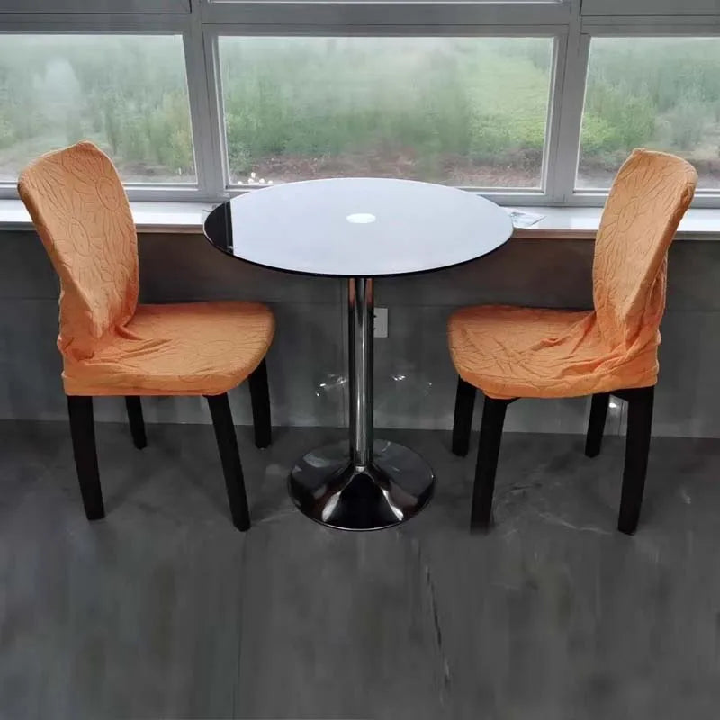 TieHo,Tempered Glass Round Table for Small Apartment, Coffee Table, Dining Table, Transparent Glass Countertop, Office Furniture by HARMONYA STORE