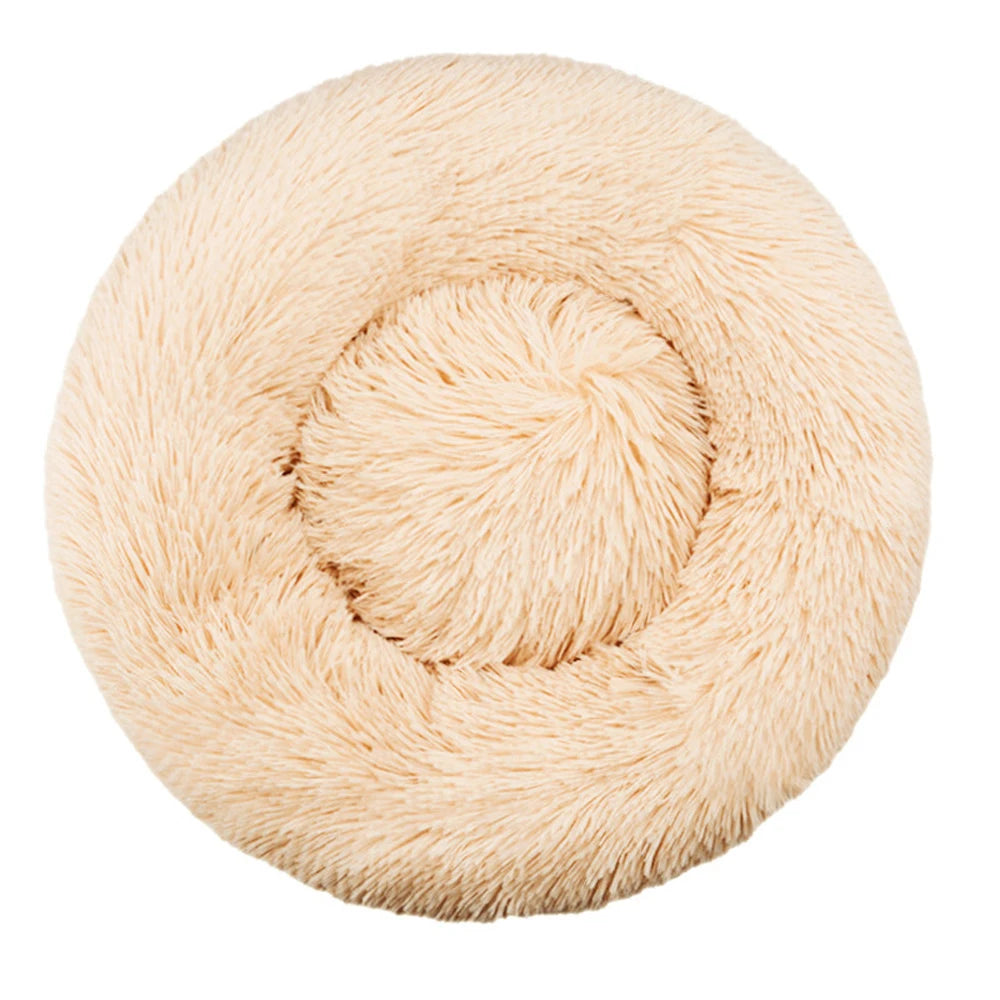 40-90cm 6 Sizes Round Pet Bed for Large Dog Bed Super Soft Cat Bed Plush Dog House for Medium Dog House Winter Warm Sleeping HARMONYA STORE