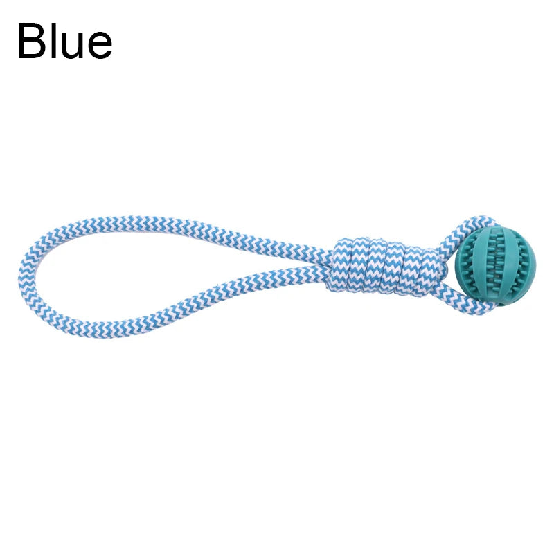 Pet Toy Dog Bite-Resistant Cotton Rope Hand-Held Treat Ball for Teeth Cleaning and Training, Interactive Educational Toy Ball by HARMONYA STORE