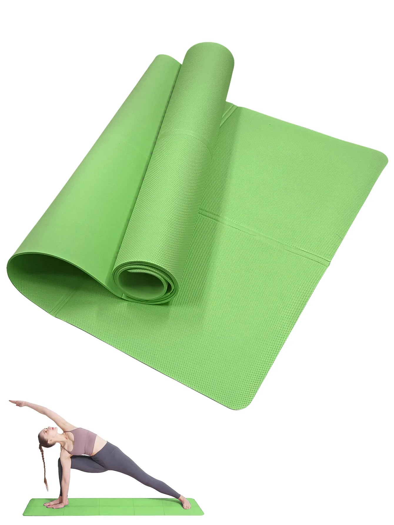 Yoga Mat Pilates Fitness Mat 3/4/6mm Thicknes Non Slip Yoga Cushion Travel Fitness Exercise Pad for Women Home Gym Floor Workout by HARMONYA STORE