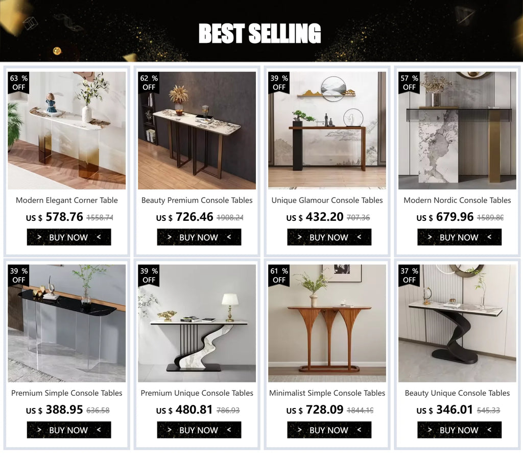 Beauty Minimalist Console Table Luxury Aesthetic Marble Simple Console Table Hallway Glamour Tisch Wohnzimer Home Furniture by HARMONYA STORE