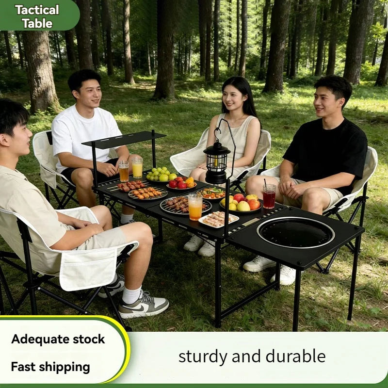 Tactical Table Outdoor Camping Table Portable Picnic Folding Tea Table Lightweight Quick Opening Tactical Table Barbecue Table by HARMONYA STORE