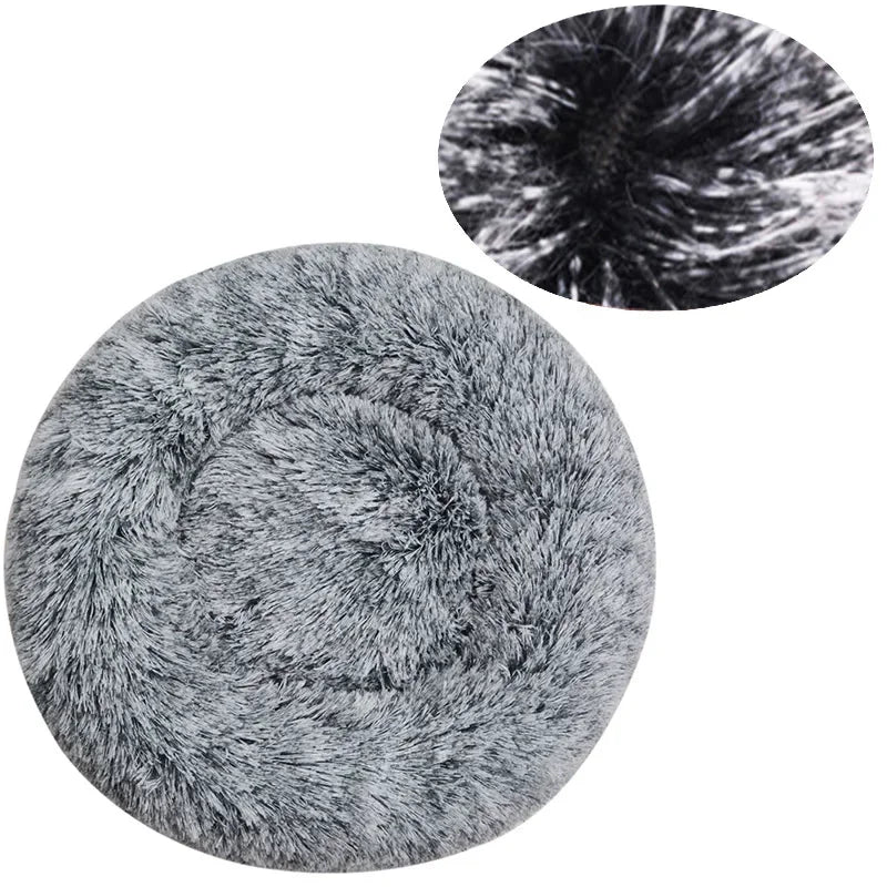 40-90cm 6 Sizes Round Pet Bed for Large Dog Bed Super Soft Cat Bed Plush Dog House for Medium Dog House Winter Warm Sleeping HARMONYA STORE