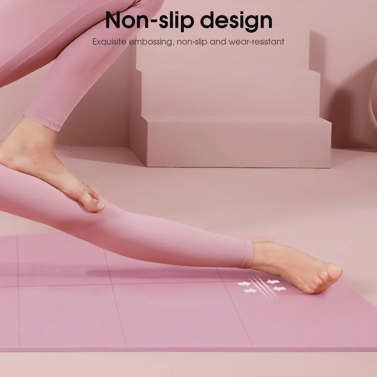 Yoga Mat Pilates Fitness Mat 3/4/6mm Thicknes Non Slip Yoga Cushion Travel Fitness Exercise Pad for Women Home Gym Floor Workout by HARMONYA STORE