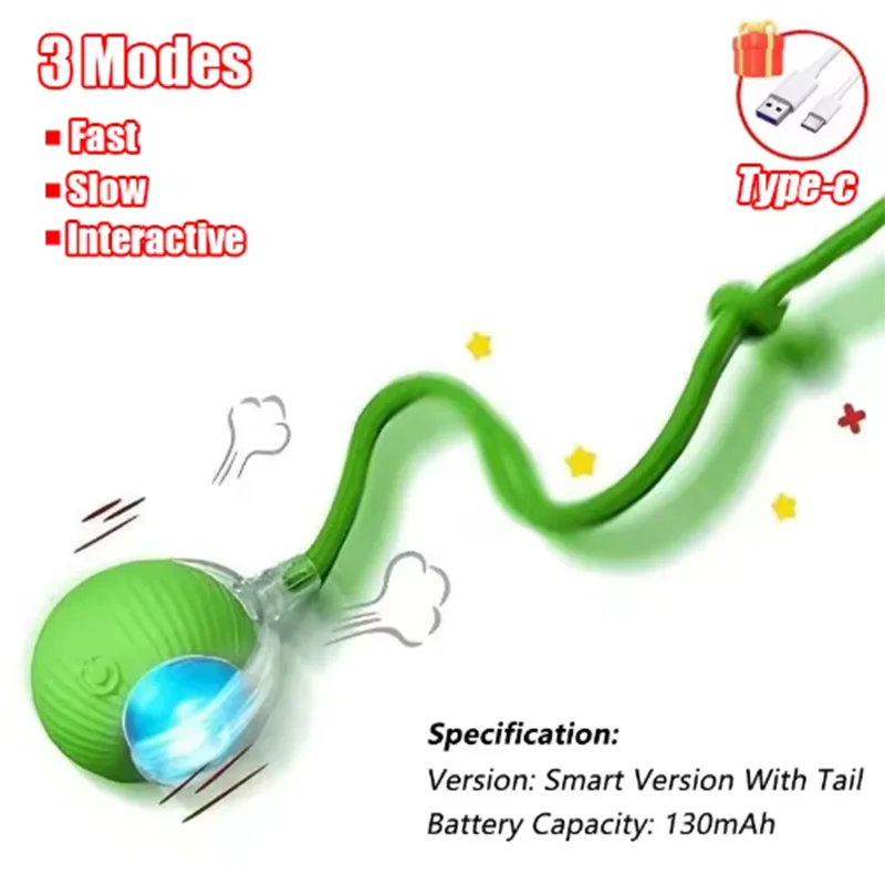 Intelligent interactive cat ball long-lasting and durable easy to clean intelligent obstacle avoidance pet dog toys by HARMONYA STORE