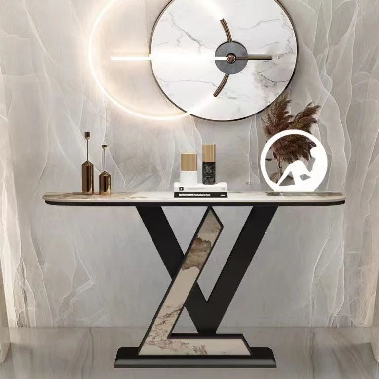 Beauty Minimalist Console Table Luxury Aesthetic Marble Simple Console Table Hallway Glamour Tisch Wohnzimer Home Furniture by HARMONYA STORE