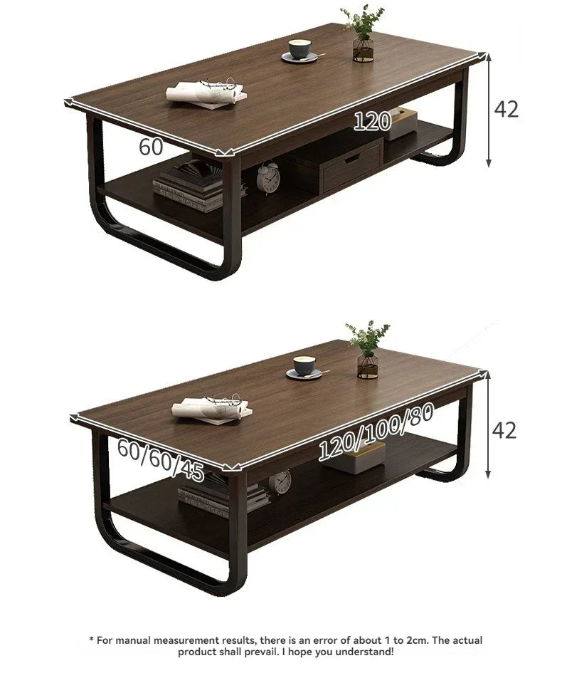 Modern minimalist coffee table, small apartment, living room, sofa, nearby balcony, tea table, rental room, rectangular tea tabl by HARMONYA STORE