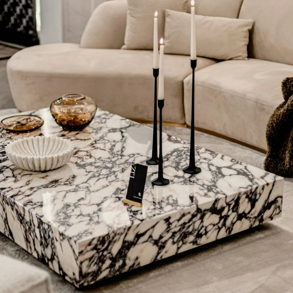 Italian Display Coffee Table Aesthetic Clear Hardcover Minimalist Coffee Table Luxury Simple Mesa Centro Salon Home Furniture by HARMONYA STORE