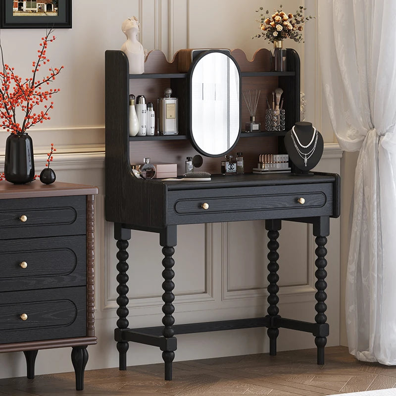 Modern Popular Design Ins Large Luxury Dressing Table with Mirror and Drawers Professional Makeup Table by HARMONYA STORE