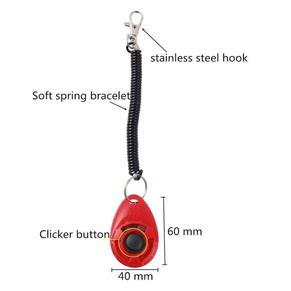 Dog Training Clicker Pet Cat Dog Click Trainer Various Style Aid Adjustable WristStrap Sound Key Chain Dog Repeller Pet Product by HARMONYA STORE