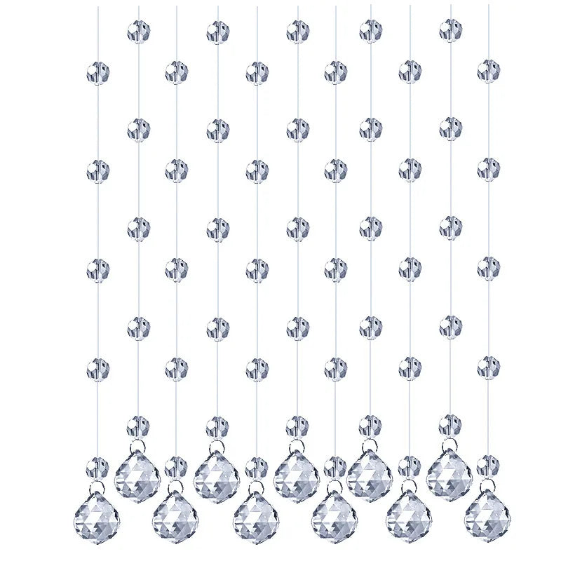 10 Strings Acrylic Bead Curtain Wedding Arrangement Crystal Decoration Home Decorate Pendant Window Stage Crystal Pendant by HARMONYA STORE