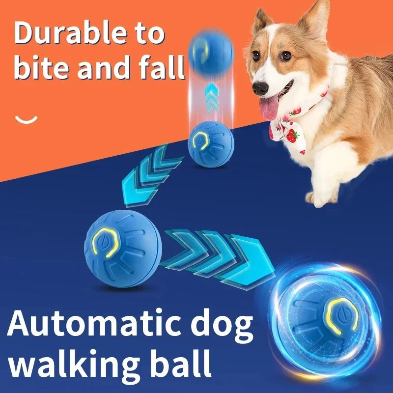 Smart Dog Toys Ball Electronic Interactive Pet Toy Moving Ball USB Automatic Moving Bouncing for Puppy Birthday gift Cat Product by HARMONYA STORE