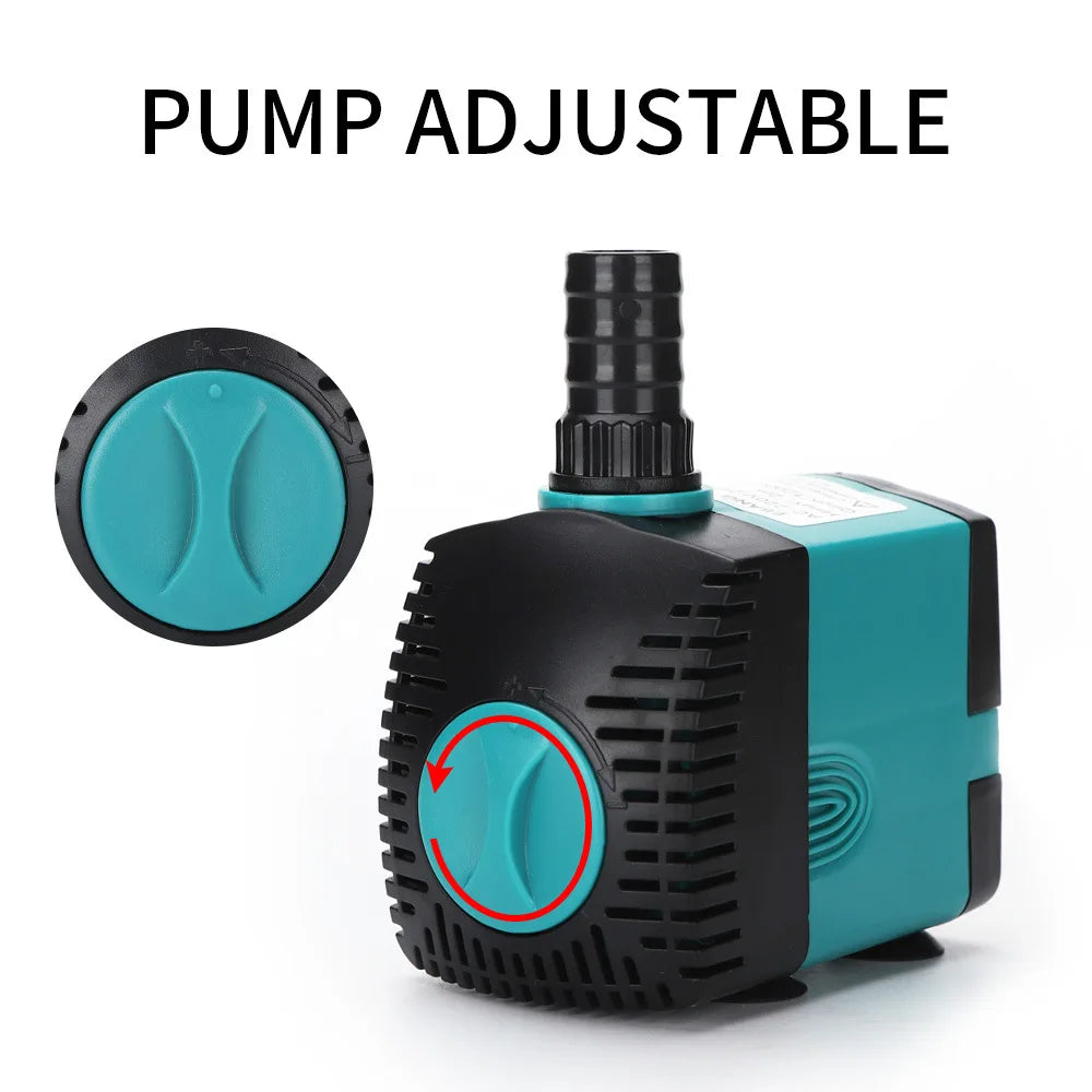 Ultra-Quiet 3-60W Submersible Water Fountain Pump Filter Fish Pond Aquarium Water Pump Tank Fountain EU US 220V-240V by HARMONYA STORE