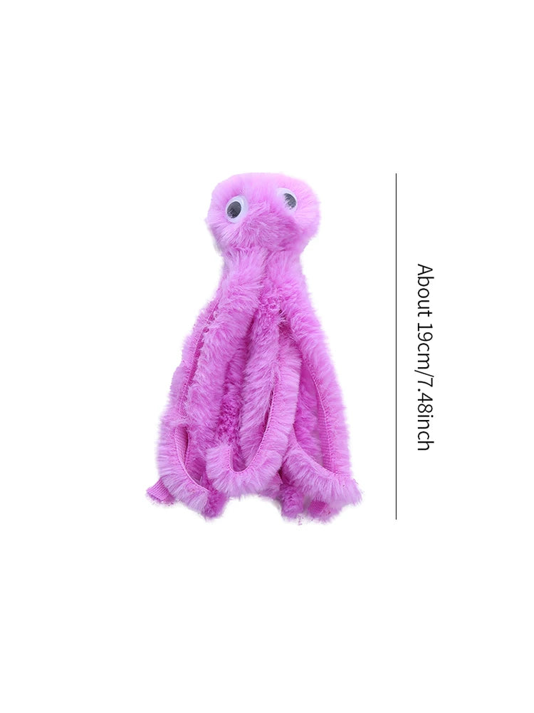 Cat toy Cute octopus plush toy bite resistant teeth interactive play pet supplies by HARMONYA STORE