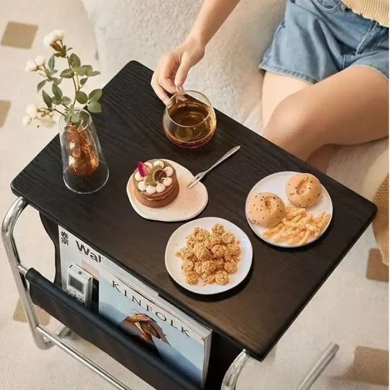 Versatile Side Table Small Coffee Table for Trolleys Dining Carts Wine Racks Bookshelves Convenient Flexible Storage Solution by DSERS