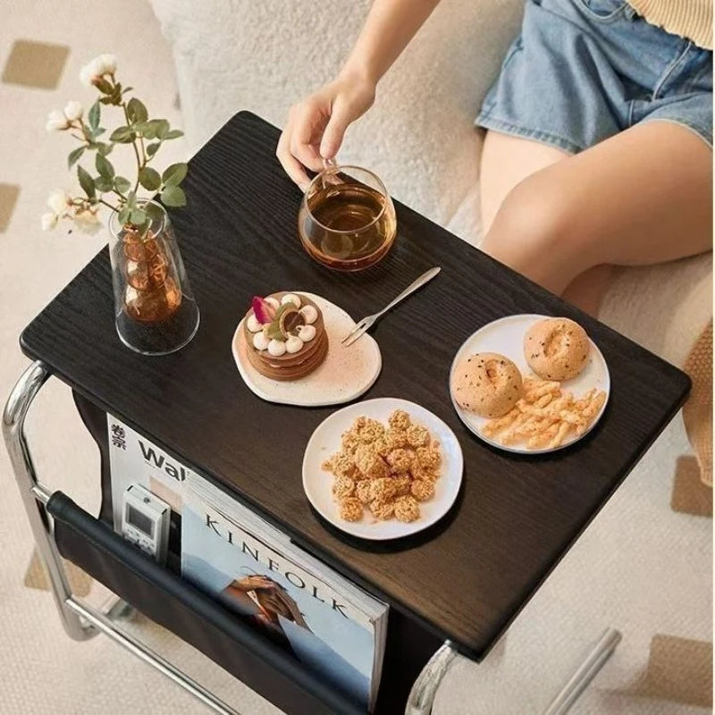 Versatile Side Table Small Coffee Table for Trolleys Dining Carts Wine Racks Bookshelves Convenient Flexible Storage Solution by HARMONYA STORE