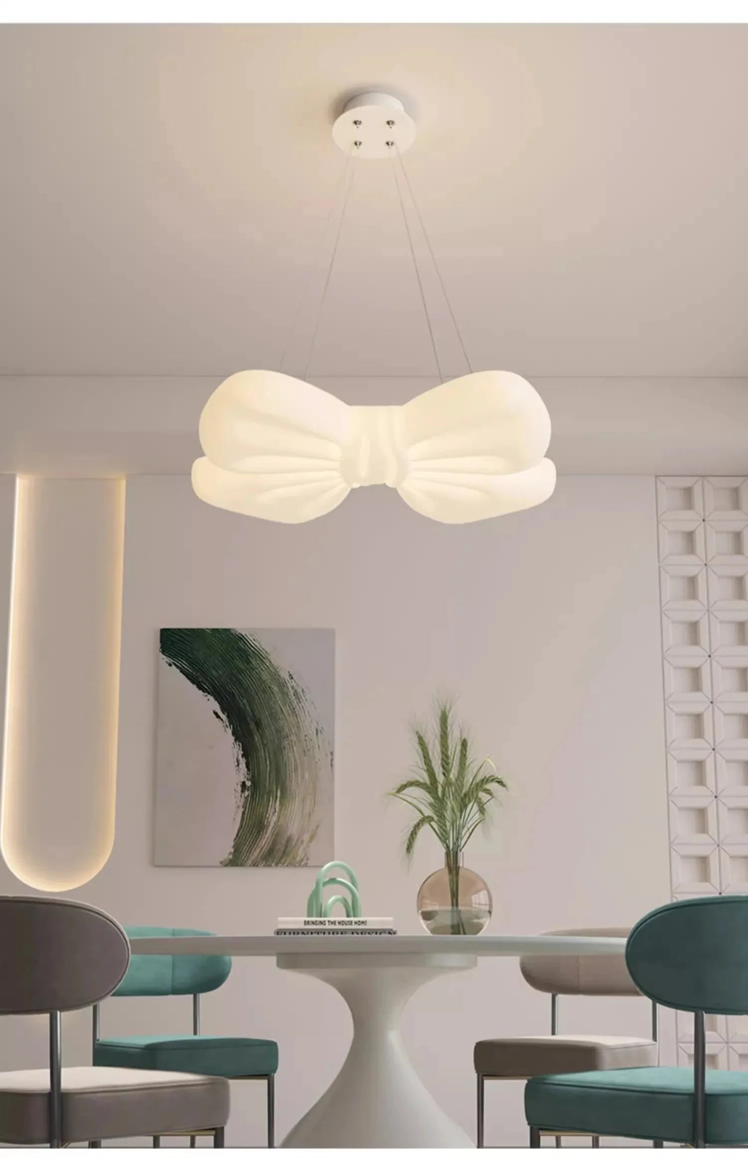 Creative Butterfly Knot Bedroom Led Ceiling Chandelier Modern Children's Room Lamp Home Decorate Living Room Dining Lamp Fixture by HARMONYA STORE