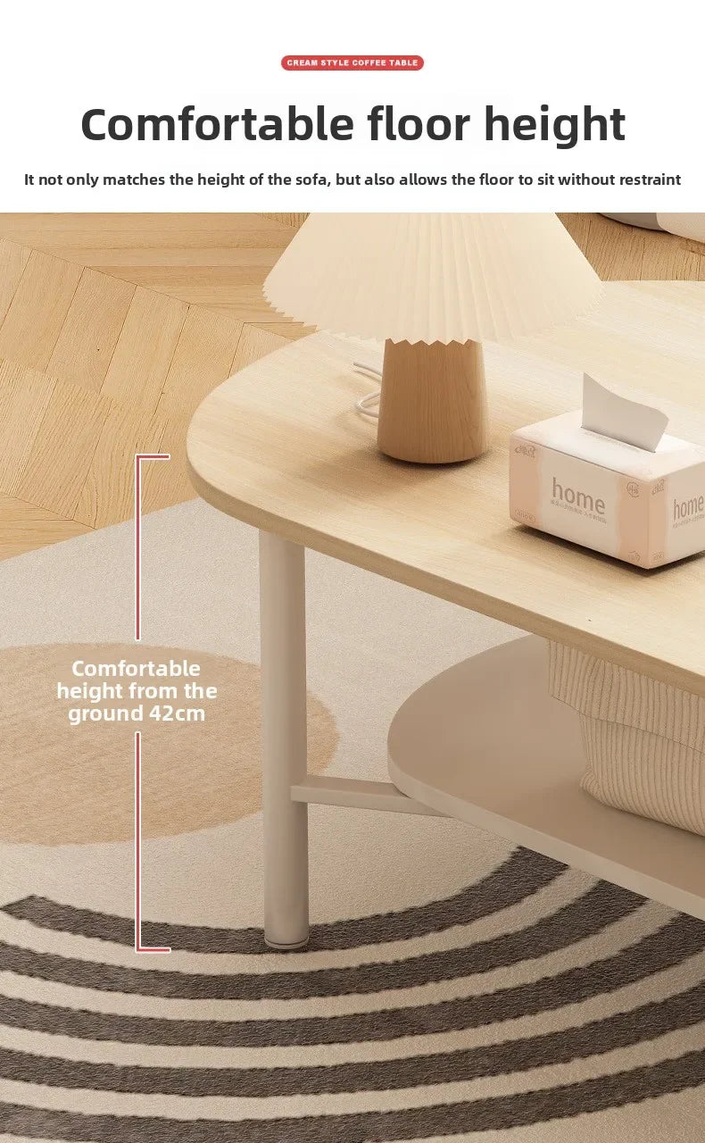 Coffee table small apartment living room household sofa tea table oval table small table by HARMONYA STORE