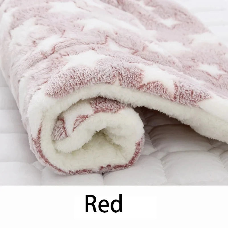 Flannel Pet Sleeping Mat Dog Bed Cat Litter Puppy Bed Dog Sofa Lovely Mattress Cushion for Small Large Dog Blanket For Winter by HARMONYA STORE