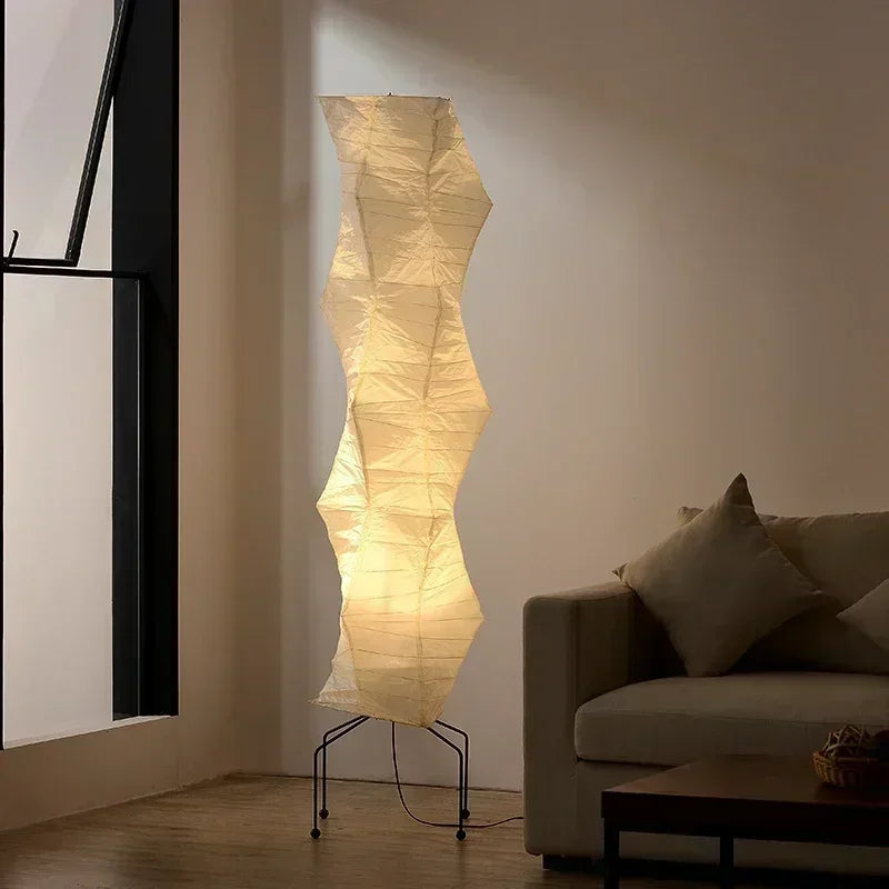 Japanese-style Noguchi Isamu Tea Room Rice Paper Floor Lamp Hotel Bedroom Study Home Decorate Surprised Style Design Table Lamps by HARMONYA STORE