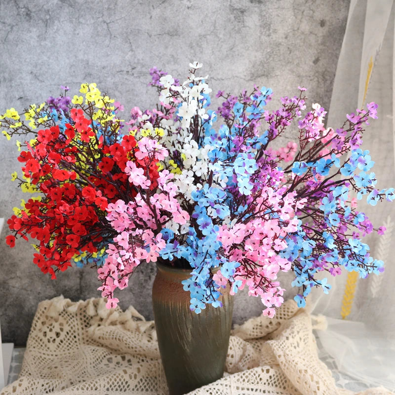 1/4pcs Artificial Flowers Cherry Blossoms Gypsophila Fake Plants DIY Wedding Bouquet Vases for Home Decor Faux Festival Branch by HARMONYA STORE
