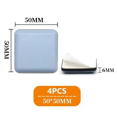 4pcs/set Furniture Leg Slider Pads Anti Scratch Easy Move Heavy Furniture Thickened Moving Pad Anti-abrasion Floor Protector Mat by HARMONYA STORE