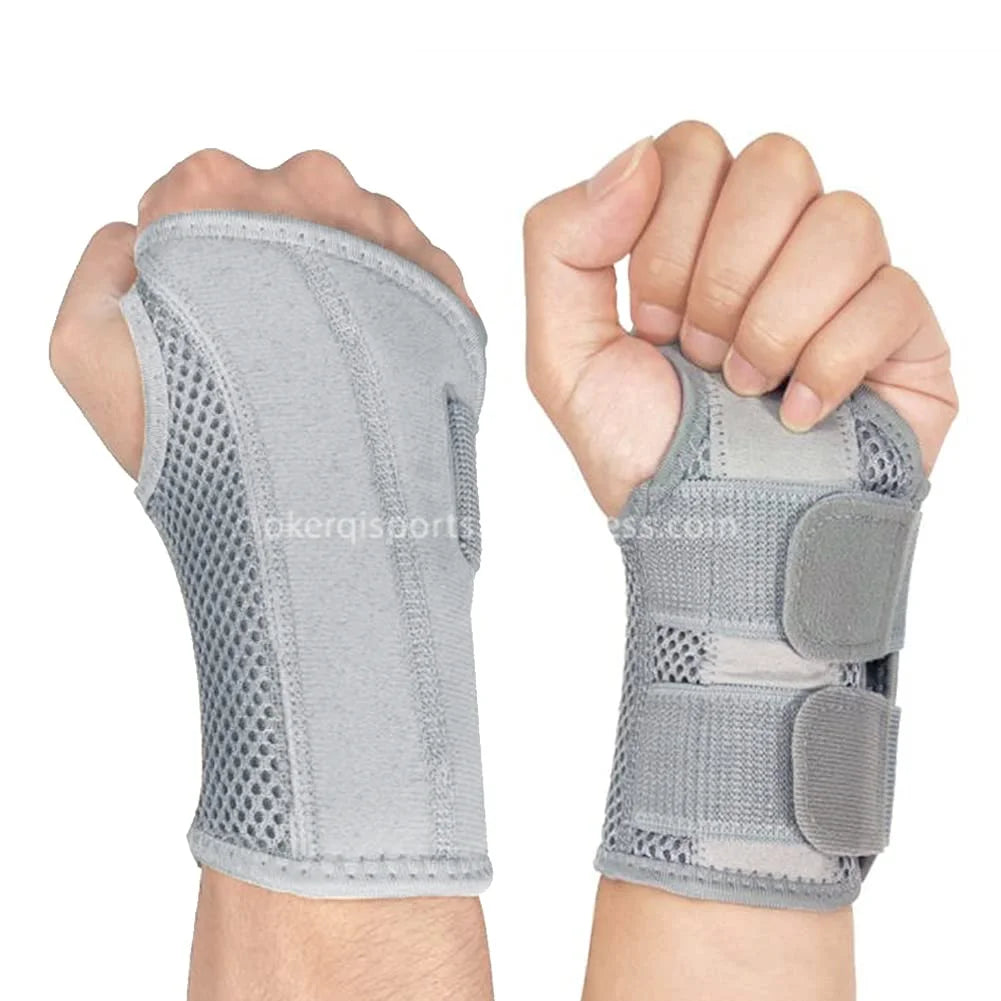 Adjustable Soft Wristbands Protector for Fitnes Gym Accessories Metal Wrist Splint Injury Pain Relief Carpal Tunnel Wrist Brace by HARMONYA STORE