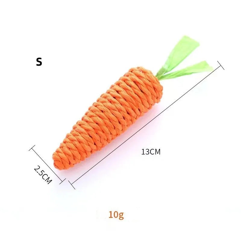 Fun Cat Teething Stick Sound Carrot Cuddle Toy Anti-Bite Scratch Board Pet Supplies for Interactive Entertainment by HARMONYA STORE