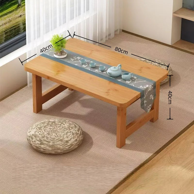Japanese-style Tatami Table Coffee Table Household Bay Window Balcony Coffee Table Foldable Wooden Table Pratical New Arrival by HARMONYA STORE