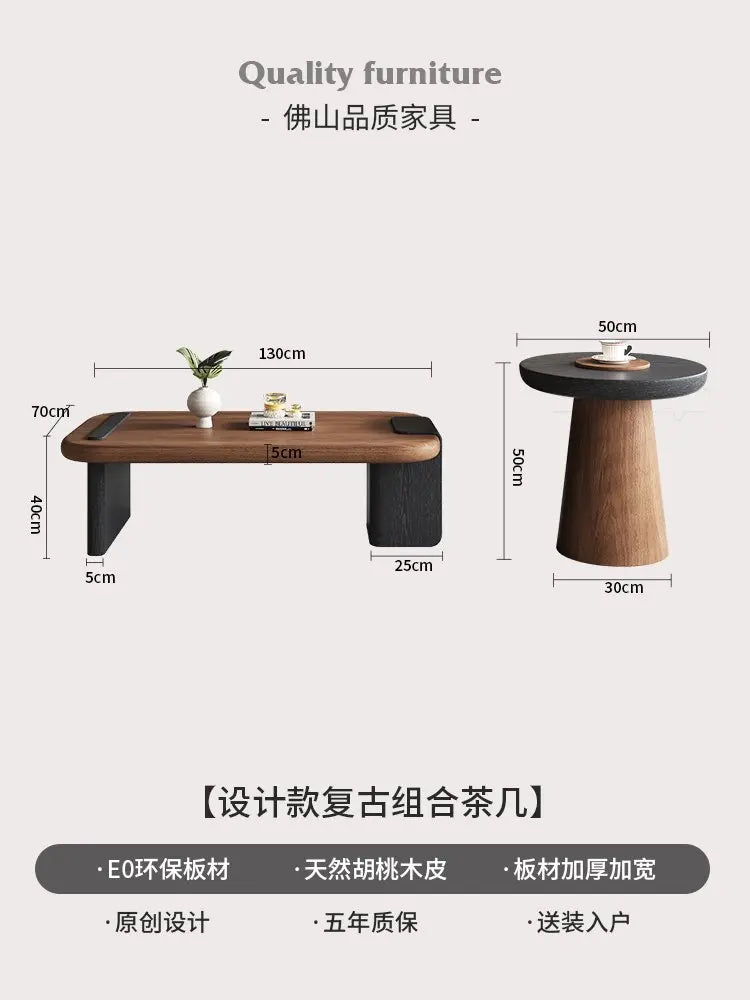 Modern Coffee Table Living Room Small Marble Side Table Glass Round Center Table Nordic Japandi Wabi Sabi Minimalist Furniture by HARMONYA STORE