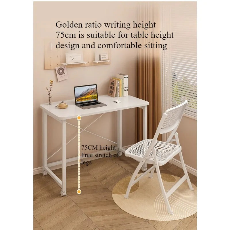 Folding computer desk desk removable table home student study table bedroom bedside table writing table desk by HARMONYA STORE