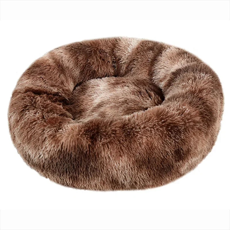 40-90cm 6 Sizes Round Pet Bed for Large Dog Bed Super Soft Cat Bed Plush Dog House for Medium Dog House Winter Warm Sleeping HARMONYA STORE