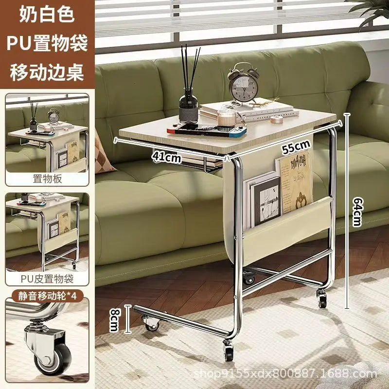 Versatile Side Table Small Coffee Table for Trolleys Dining Carts Wine Racks Bookshelves Convenient Flexible Storage Solution by HARMONYA STORE