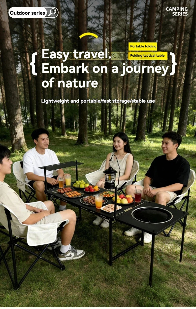 Tactical Table Outdoor Camping Table Portable Picnic Folding Tea Table Lightweight Quick Opening Tactical Table Barbecue Table by HARMONYA STORE