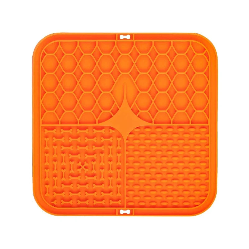 Pet Lick Silicone Mat Dogs Pet Slow Food Plate for Dog Bathing Distraction Silicone Dog Sucker Food Training Dog Feeder Supplies by HARMONYA STORE