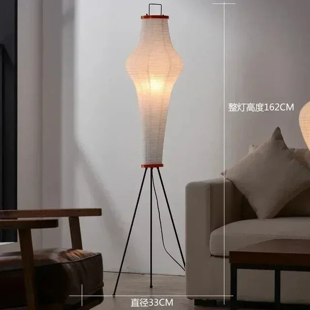 Japanese-style Noguchi Isamu Tea Room Rice Paper Floor Lamp Hotel Bedroom Study Home Decorate Surprised Style Design Table Lamps by HARMONYA STORE