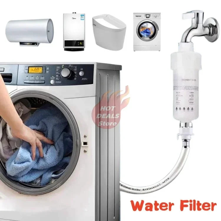 5'' PRE FILTER Water Filter Cartridge Washing Machine Filter with Adapter Bathroom Water Heater Toilet Household Purifier by HARMONYA STORE