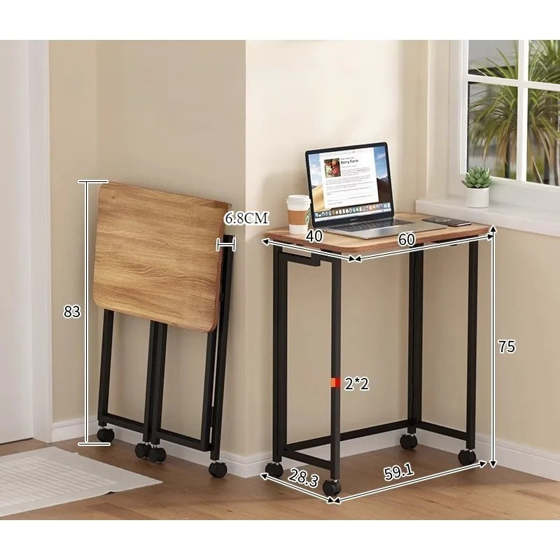 Folding computer desk desk removable table home student study table bedroom bedside table writing table desk by HARMONYA STORE