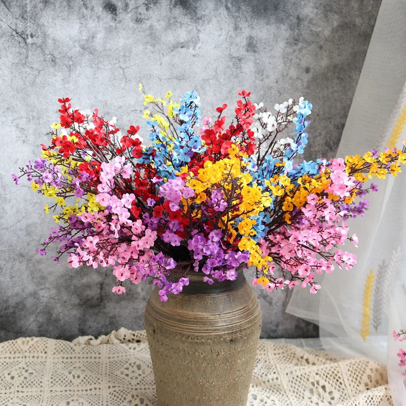 1/4pcs Artificial Flowers Cherry Blossoms Gypsophila Fake Plants DIY Wedding Bouquet Vases for Home Decor Faux Festival Branch by HARMONYA STORE