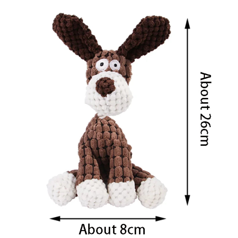Puppy Squeaker Squeaky Plush Bone Dog Toy - Fun Chew Toy for Teething Pets Molar Training Accessory for Canine Playtime by HARMONYA STORE