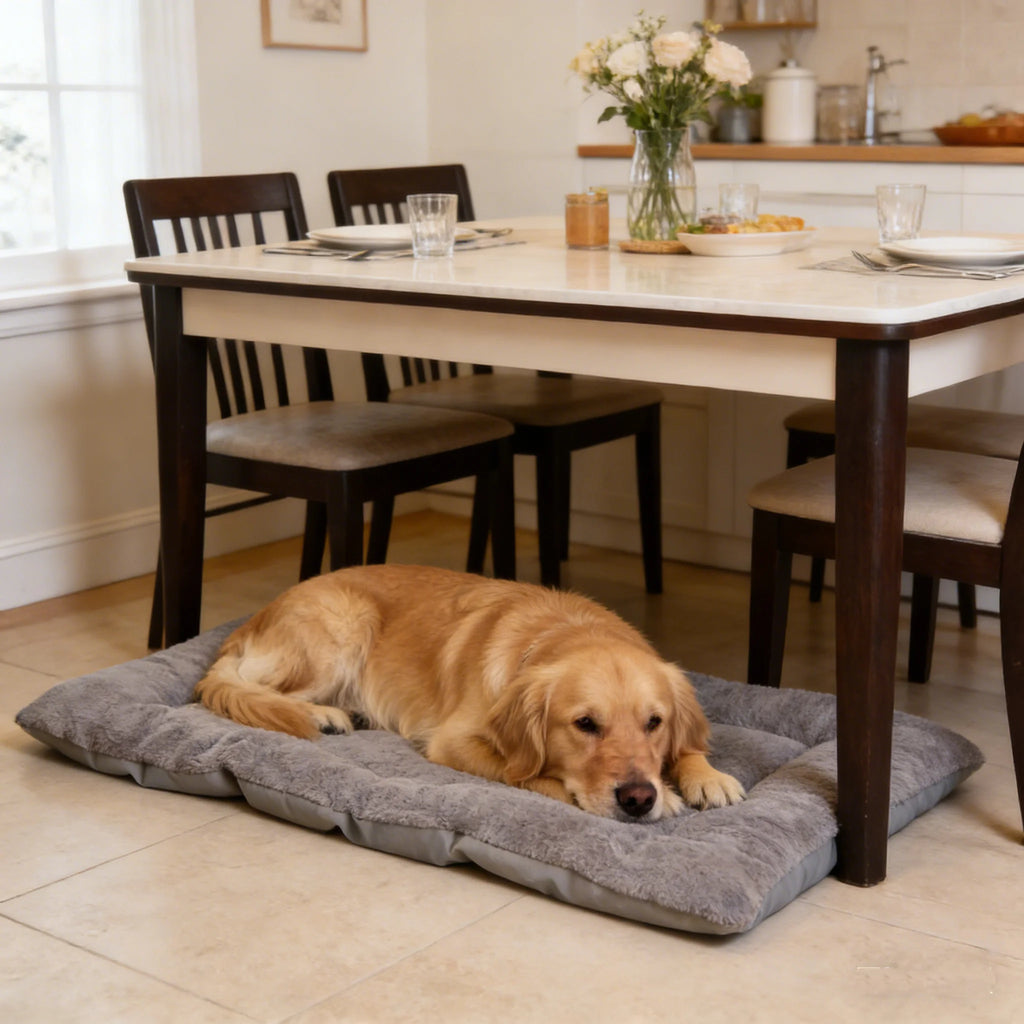 Extra Large Plush Dog Bed Sofa Thickened Super Soft Polyester Pet Mat Dog Crate Mat Bed For Small Medium Large Dog Bed by HARMONYA STORE
