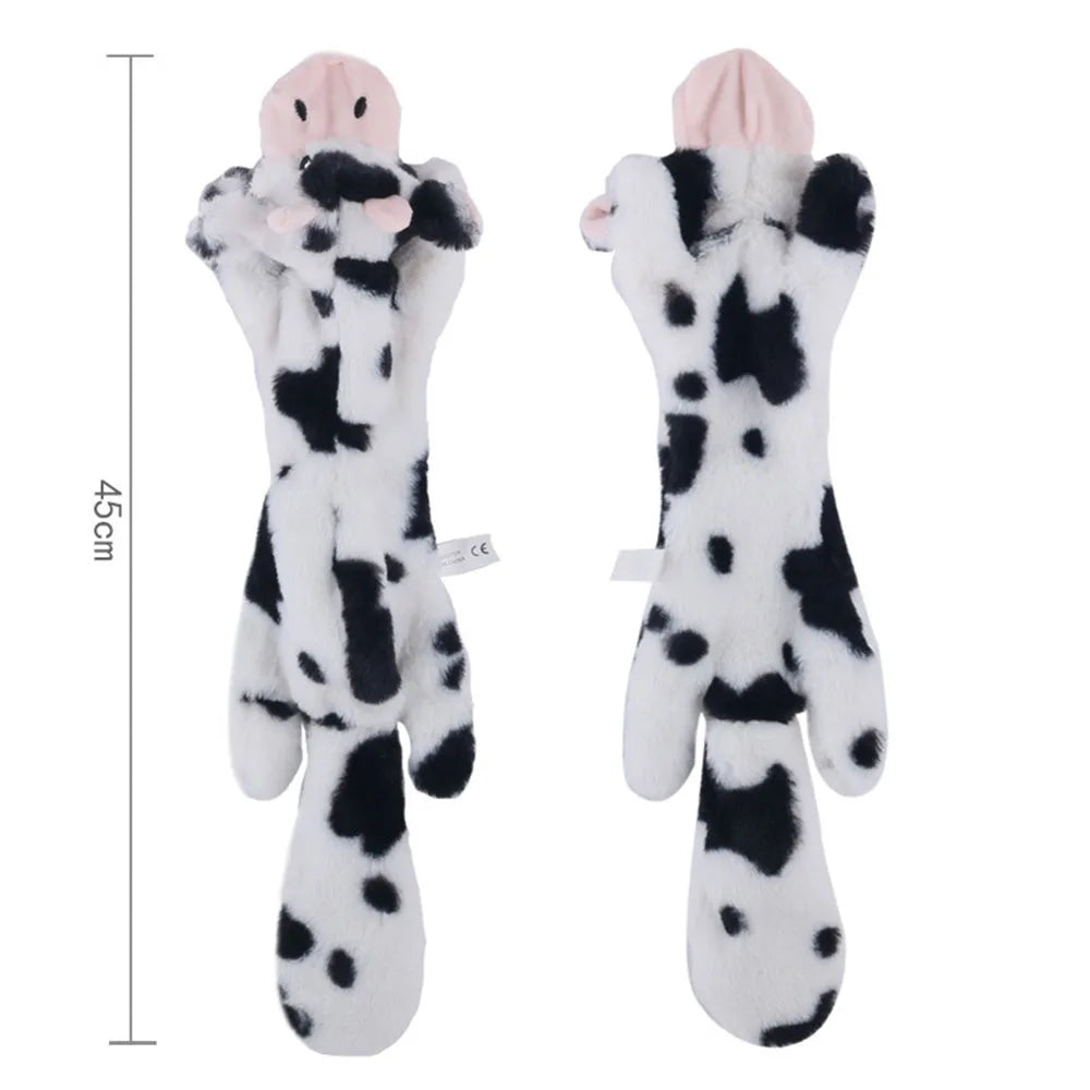 Funny Simulated Animal No Stuffing Dog Toy with Squeakers Durable Stuffingless Plush Squeaky Dog Chew Toy Crinkle Pet Squeak Toy by HARMONYA STORE