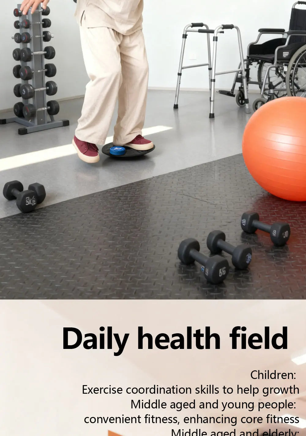 QUELING Smart Balance Board with Guidance Light - Full-Spectrum Training Equipment for Rehabilitation, Recovery, and Home Fitnes by HARMONYA STORE