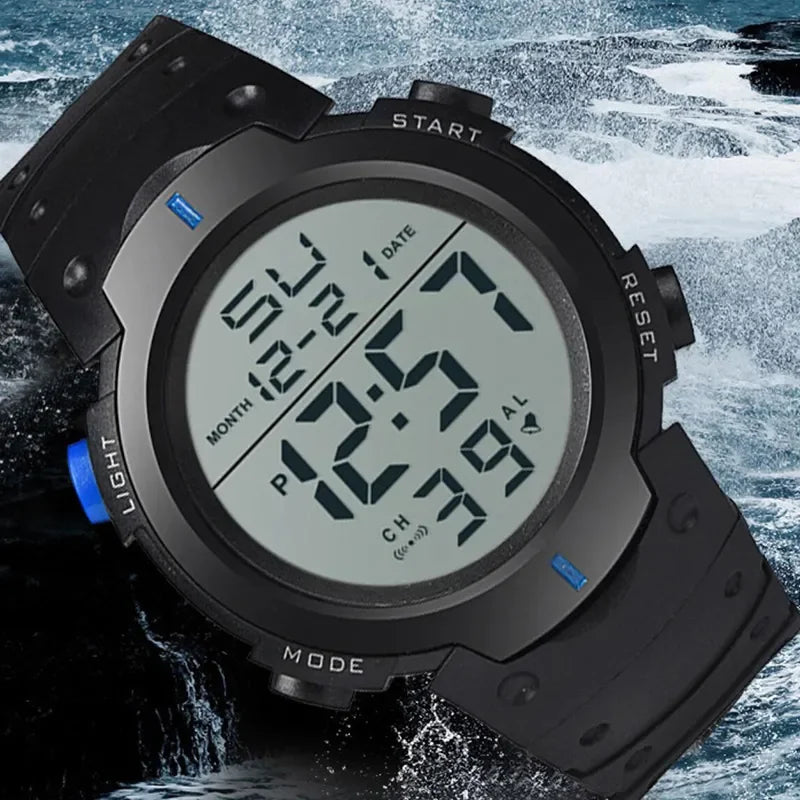 Men Sport LED Watches Top Brand Men Digital Clock Multi-Functional Rubber Man Fitnes Athlete Timekeeping Electronic Watch Reloj by HARMONYA STORE
