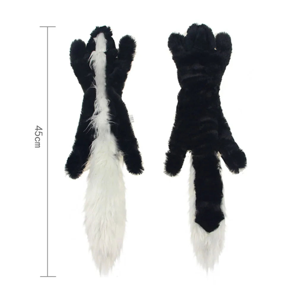 Funny Simulated Animal No Stuffing Dog Toy with Squeakers Durable Stuffingless Plush Squeaky Dog Chew Toy Crinkle Pet Squeak Toy by HARMONYA STORE