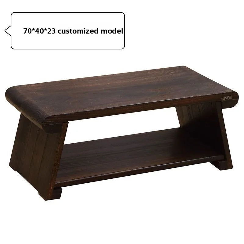 Solid Wood Tatami Bay Window Small Table Tea Table Japanese Style Balcony Table Tea Tables Home Small Tea Tables Folding Tables by HARMONYA STORE