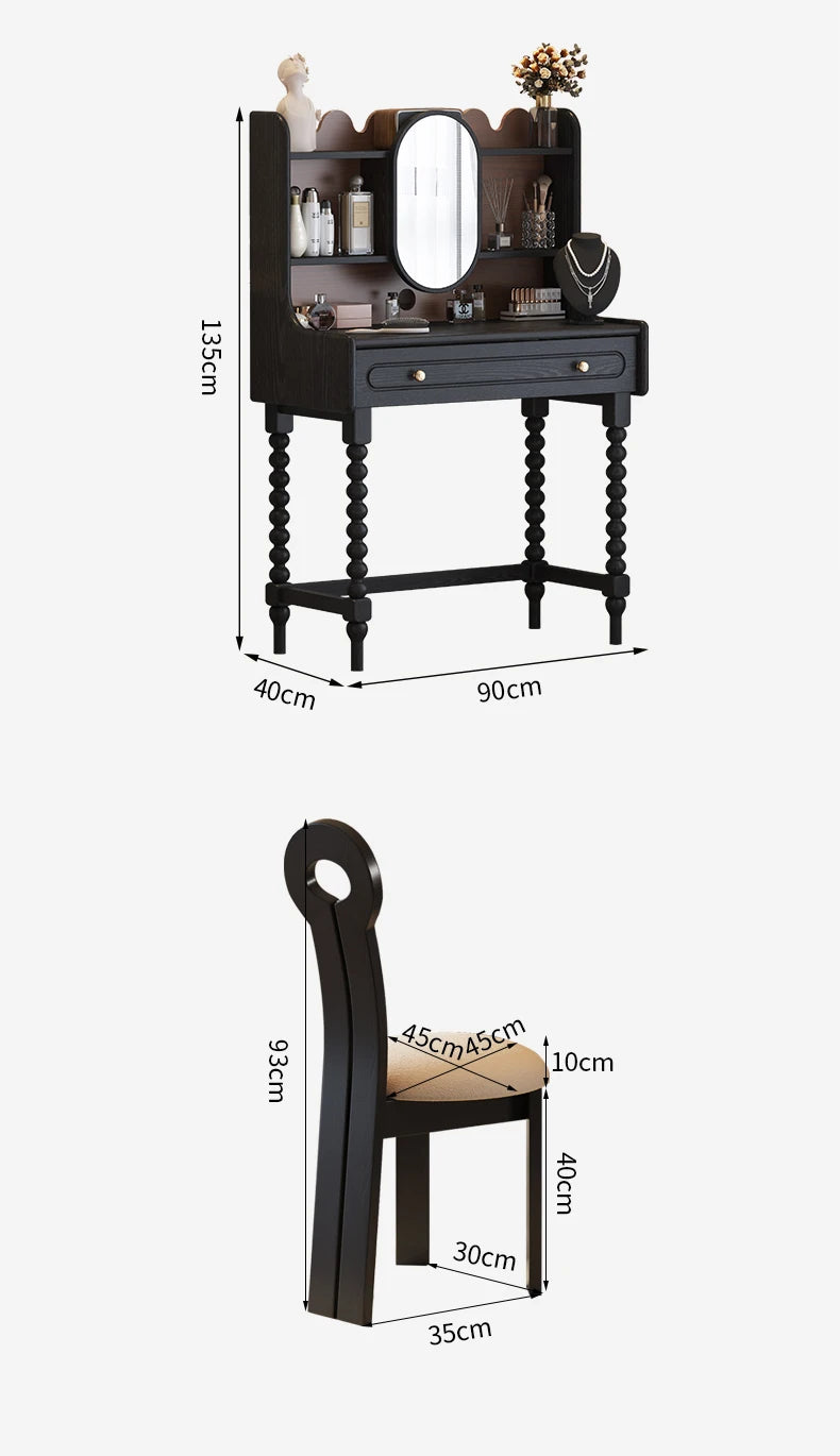 Modern Popular Design Ins Large Luxury Dressing Table with Mirror and Drawers Professional Makeup Table by HARMONYA STORE