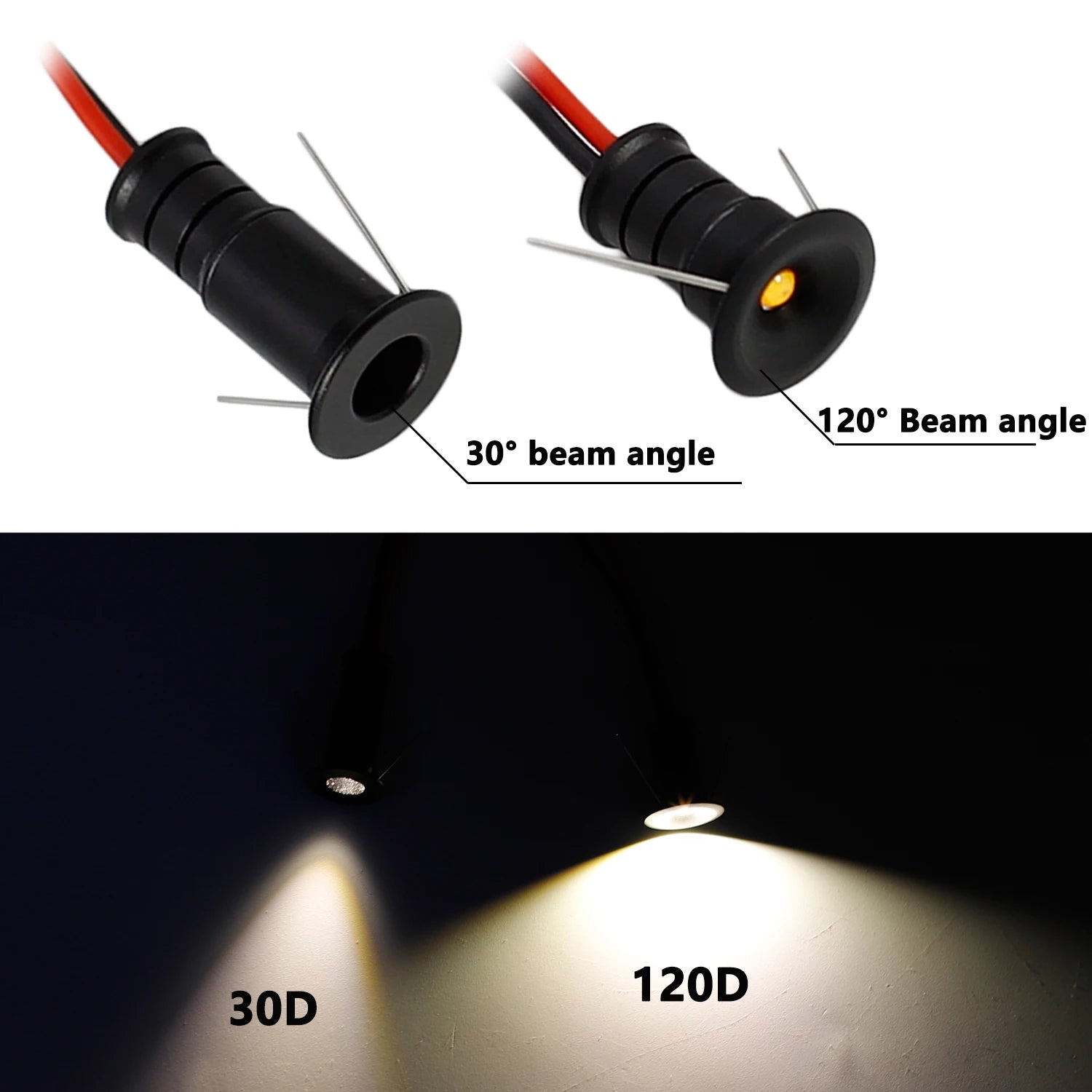 12V Super Mini Spotlight LEDs 10mm Cutout Recessed Dimmable Downlight for Home Decorate Ceiling Lamp Showcase Display Lighting by HARMONYA STORE