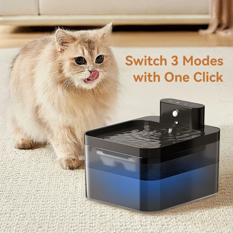 ROJECO Wireless Automatic Cat Water Fountain 2600mAh Pet Water Dispenser For Dog Cat Infrared Sensor Smart Pet Drinkier Fountain by HARMONYA STORE